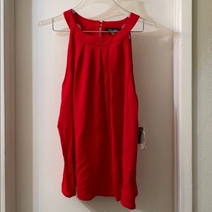 Nine West Andalusia Blouse, Cherry Red, Sz Large